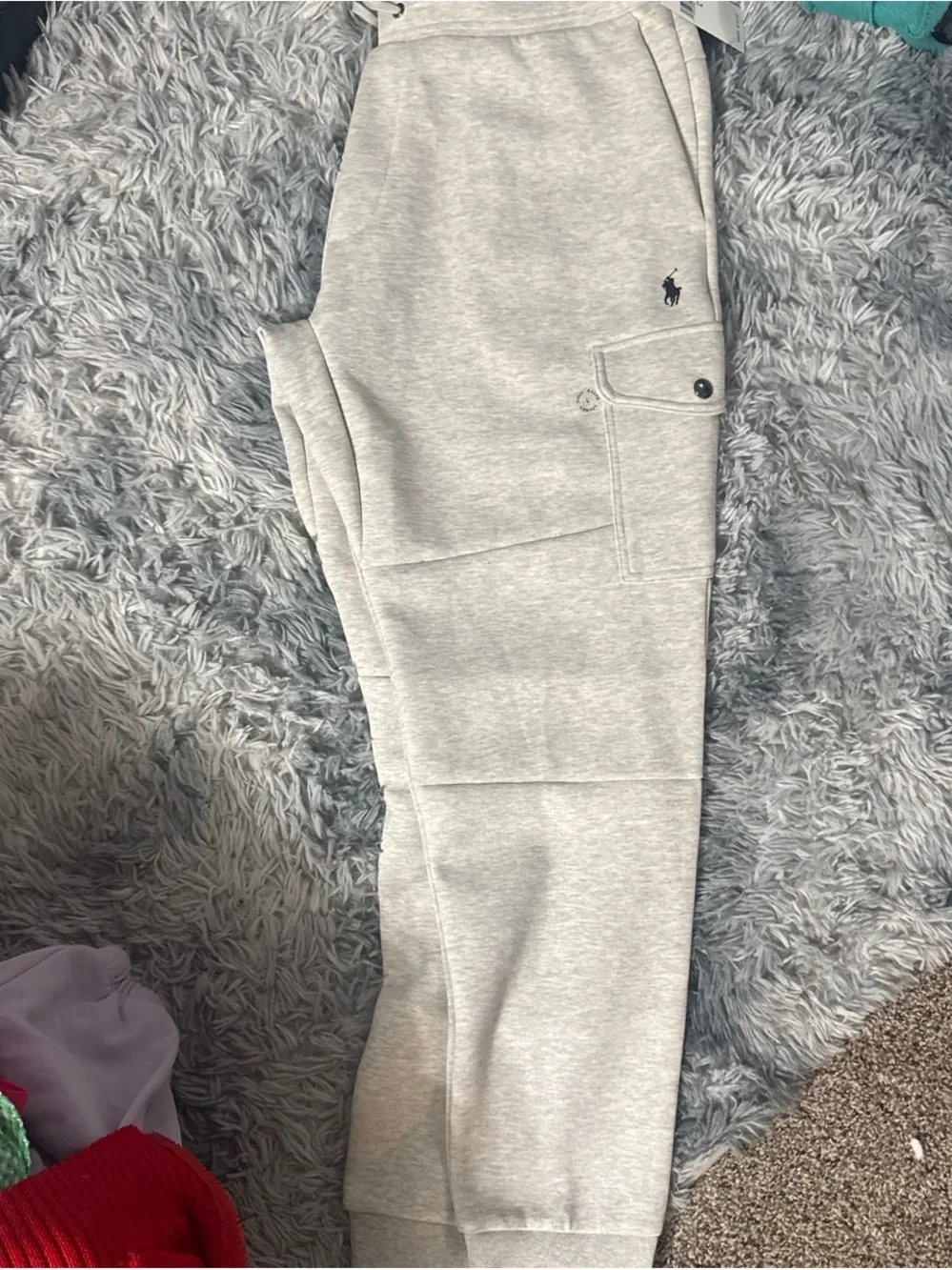 Polo by Ralph Lauren Light Gray Sweatpants with Navy Pony